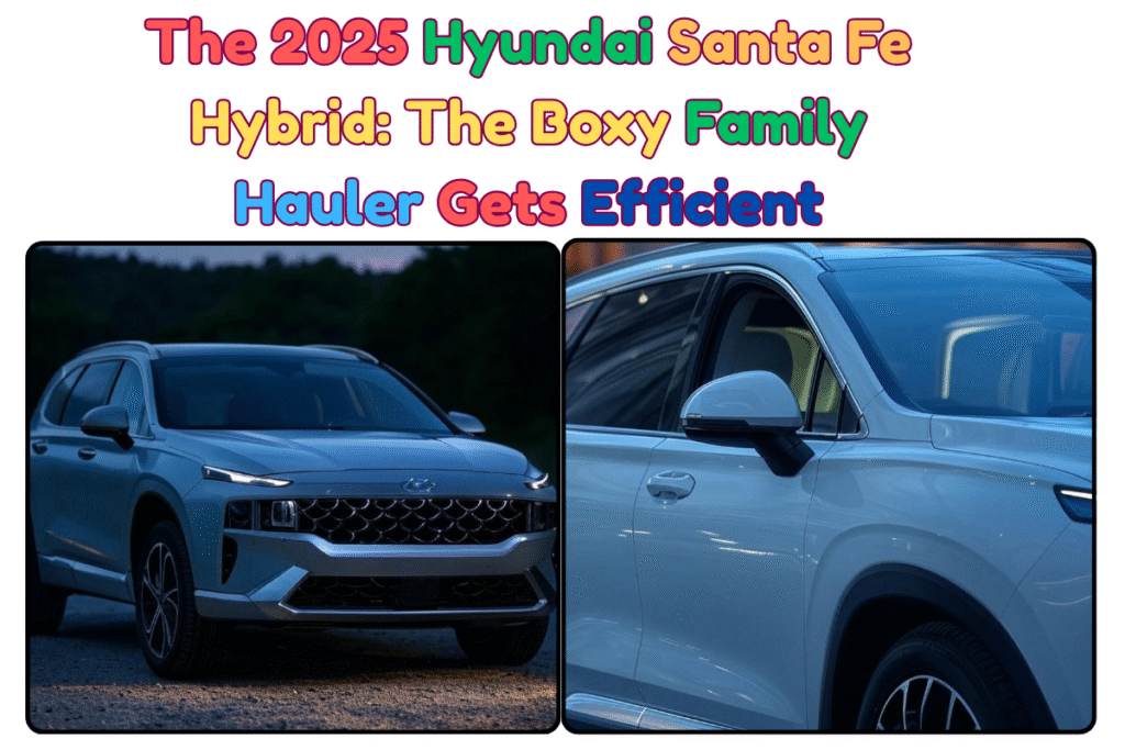 The 2025 Hyundai Santa Fe Hybrid The Boxy Family Hauler Gets Efficient